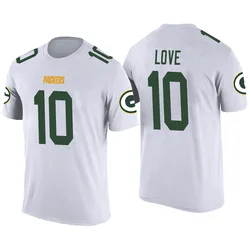 Jordan Love Green Bay Packers Men's Legend White Color Rush T-Shirt